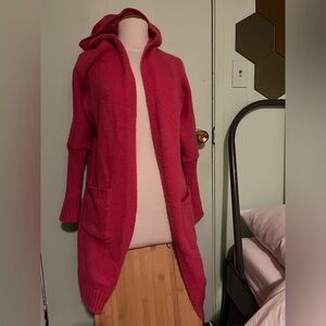 Pink hooded sweater